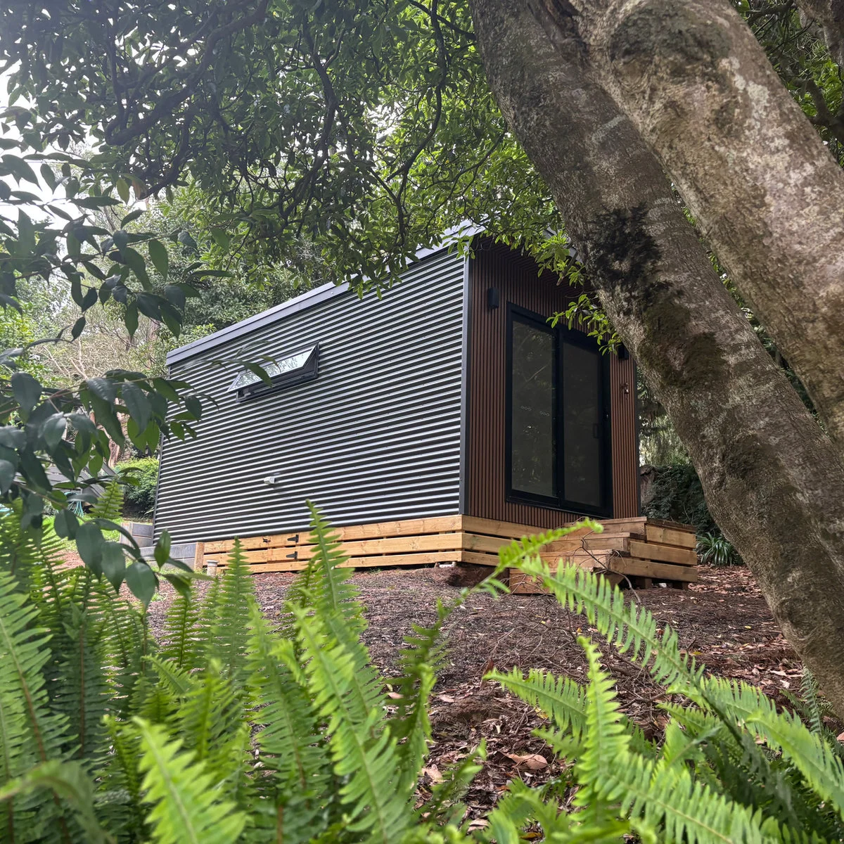 The purpose-built Fetching Grooms studio among the ferns in Cockatoo