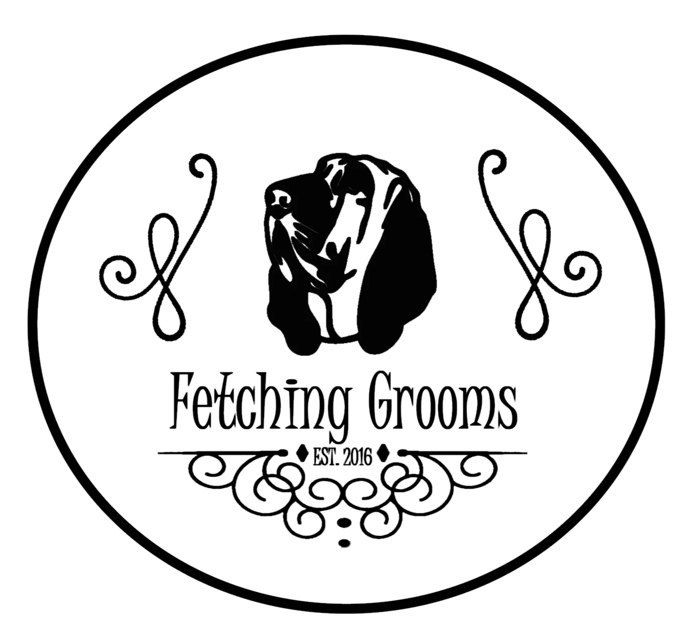Fetching Grooms — est. 2016 badge